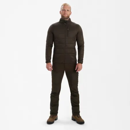 Veste chauffante Deerhunter marron en polyamide ripstop