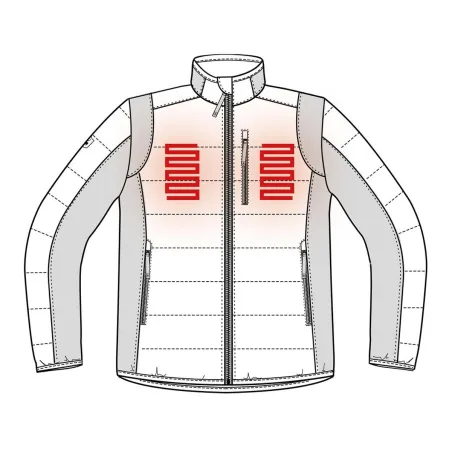 Veste chauffante Deerhunter marron en polyamide ripstop