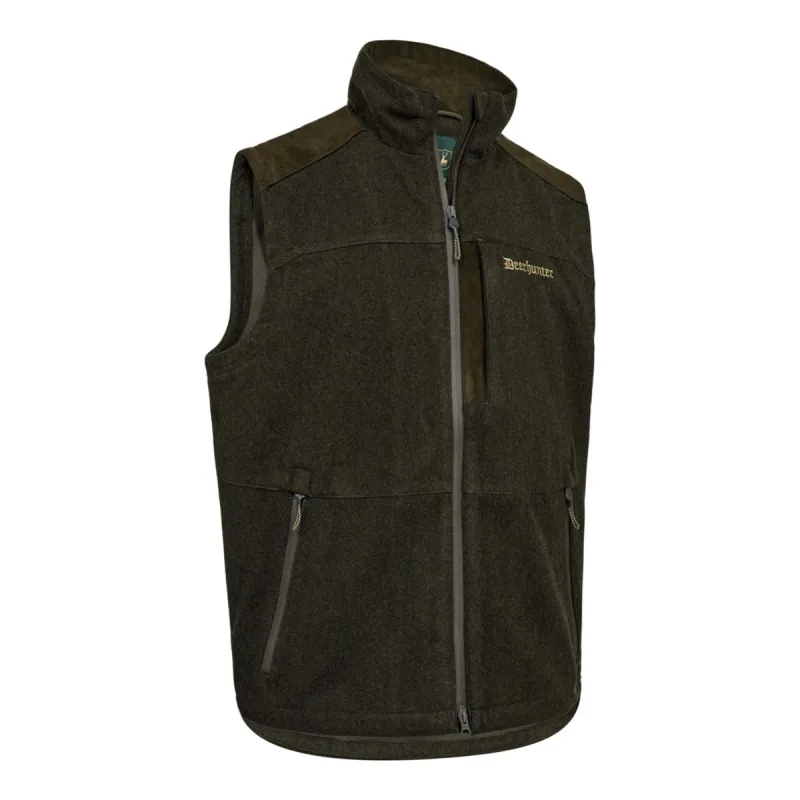 Gilet Deerhunter Tatra vert en laine mélangée déperlante