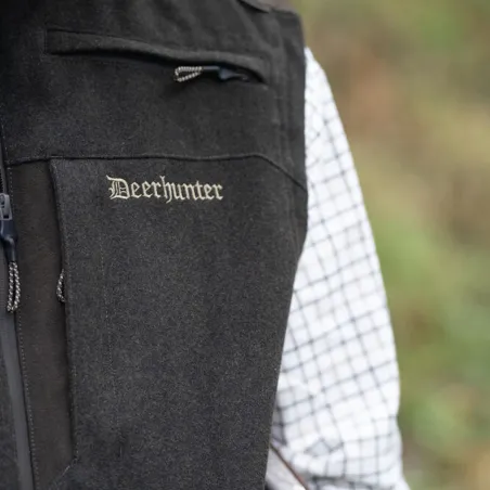 Gilet Deerhunter Tatra vert en laine mélangée déperlante