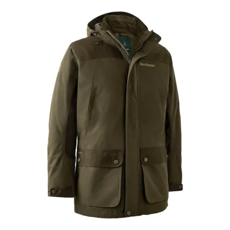 Veste Deerhunter Eagle verte imperméable à capuche amovible