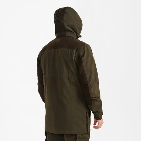 Veste Deerhunter Eagle verte imperméable à capuche amovible