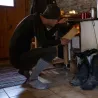 Chaussettes Deerhunter vertes en laine mérinos à 70 %, éponge