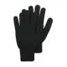 Gants tactiles noirs extensibles intérieur gratté 24 cm