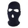 Cagoule noire trois ouvertures en acrylique double maille