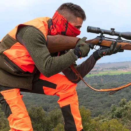 Gilet de Chasse Onuris Orange/Vert T2XL - Haute Visibilité EPI