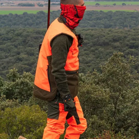 Gilet de Chasse Onuris Orange/Vert T2XL - Haute Visibilité EPI