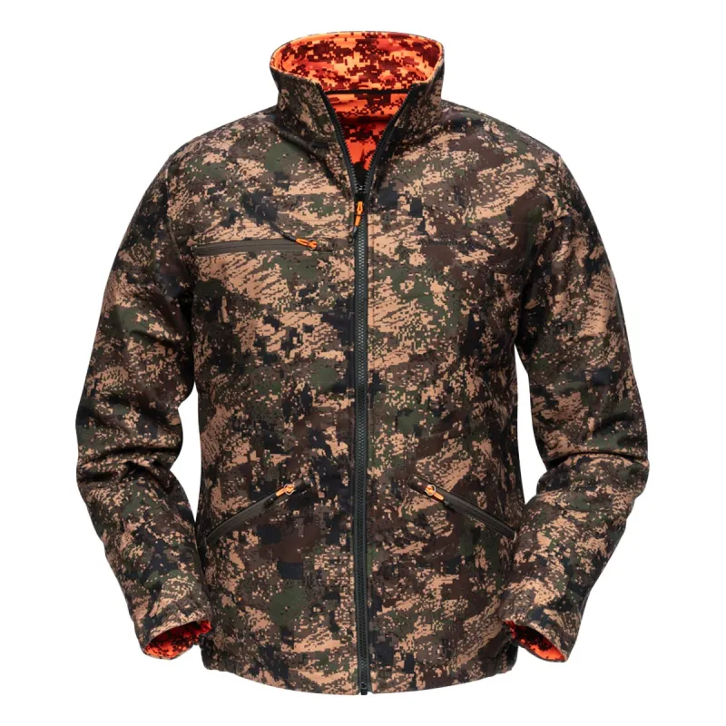 Veste de Chasse Réversible Axes Digi Camo Orange - Taille 2XL
