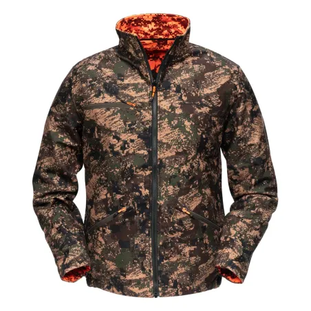 Veste Chiruca Axes Digi Camo réversible, verte et orange