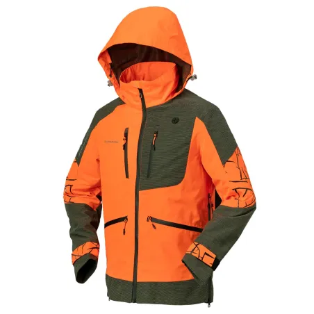Veste de Chasse Technique Isis Orange/Verte T2XL - Norme EPI Grand Gibier