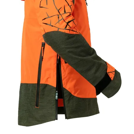 Veste de Chasse Technique Isis Orange/Verte T2XL - Norme EPI Grand Gibier