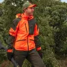 Veste de Chasse Technique Isis Orange/Verte T2XL - Norme EPI Grand Gibier