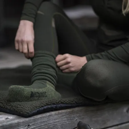 Chaussettes hautes Deerhunter Deluxe vertes à 40 % de laine