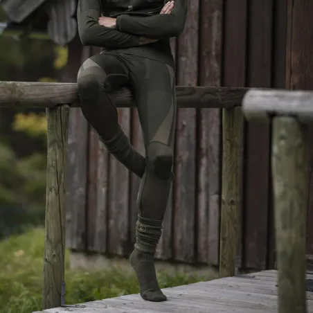 Chaussettes hautes Deerhunter Deluxe vertes à 40 % de laine