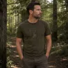 T-shirt Deerhunter cerf kaki viscose de bambou coton stretch