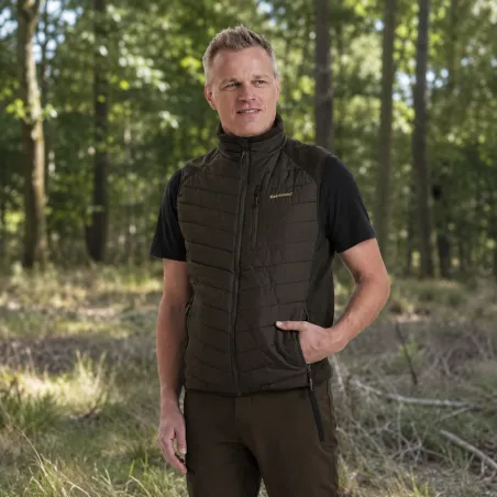 Gilet matelassé-tricot Moor marron - Confort et chaleur pour la chasse