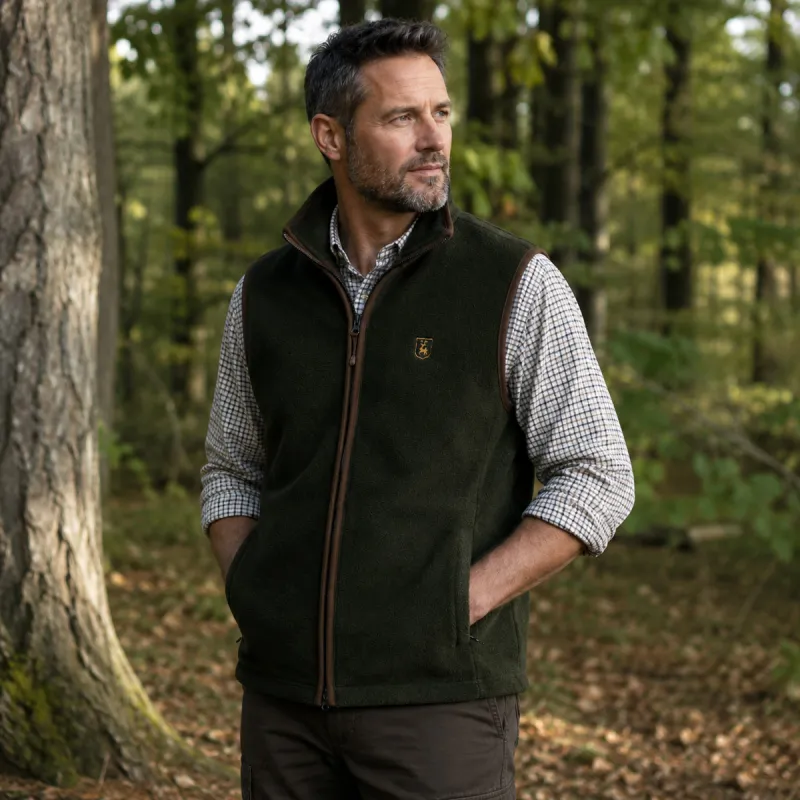 Gilet polaire Deerhunter Cumbria vert sans manches | Ducatillon