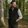 Gilet sans manches polaire Cumbria vert - Imitation daim extensible