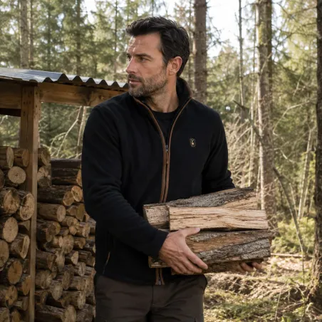 Veste polaire Cumbira gris anthracite extensible - Chasse & Outdoor