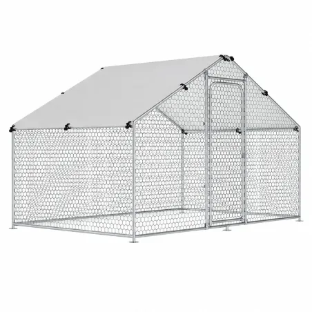 Enclos à volailles 6 m² avec toit étanche et cadre renforcé
