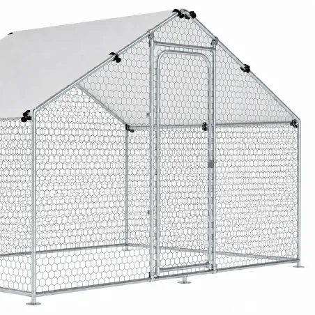 Enclos à volailles 6 m² avec toit étanche et cadre renforcé