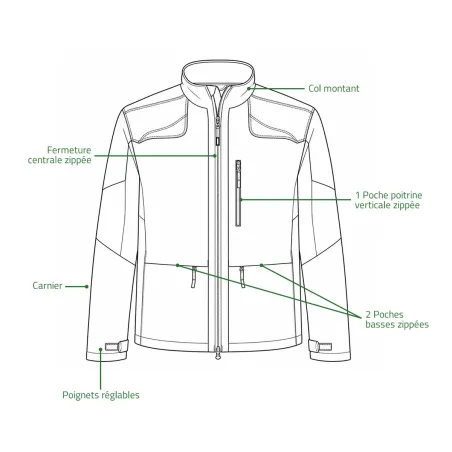 Veste Light Traque Orange Somlys - Chasse Légère Haute Visibilité