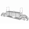 Cage piège acier galvanisé thermolaqué 150x50x60cm 