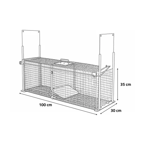 Cage piège acier galvanisé thermolaqué 100x30x35cm 