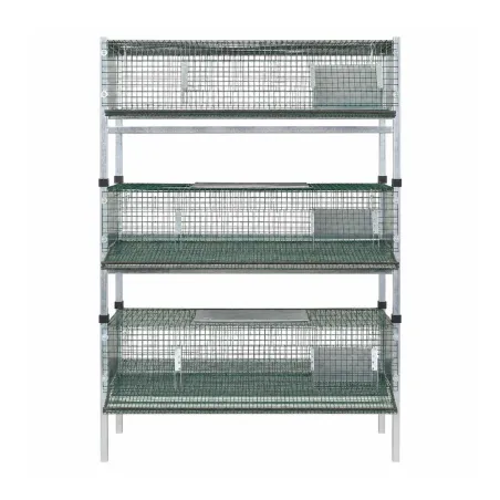 Kit 3 cages cailles pondeuses