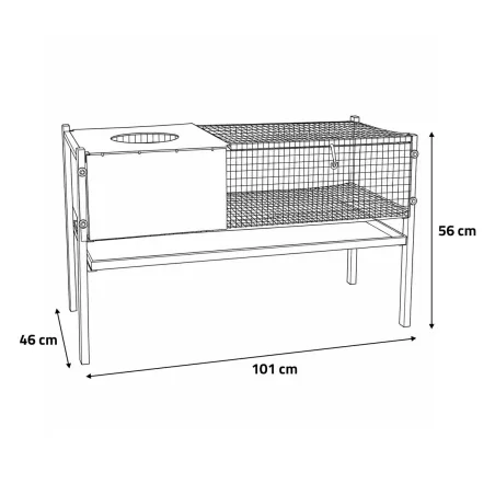 Cage éleveuse poussins et cailles 101 x 46 x 56 cm