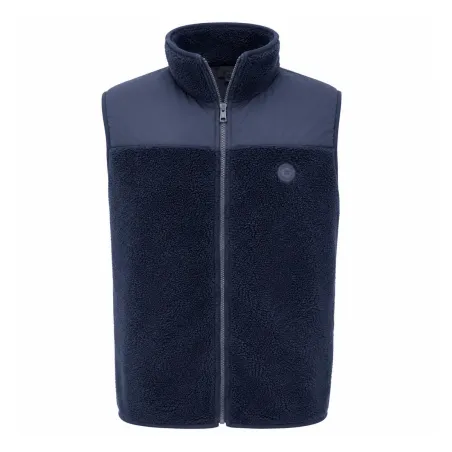 Gilet homme Sid bleu marine sherpa et micropolaire 400 g/m²