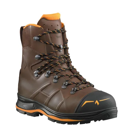 Chaussure HAIX Trekker Mountain marron et orange, anticoupure classe 1