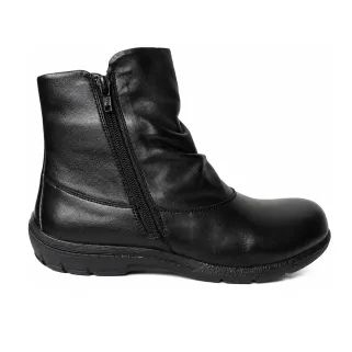 Bottines Dafu noires en cuir pour femme