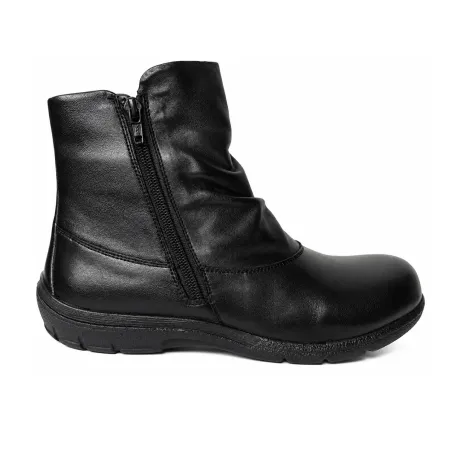 Bottines Dafu noires en cuir pour femme