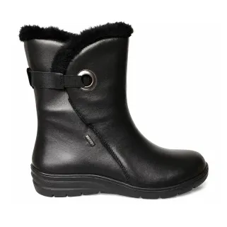 Bottines Fourrées Dano Noires pour Femme - Cuir Confortable et Imperméable