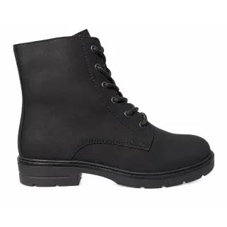 Bottines à lacets Doke noires en cuir pour femme