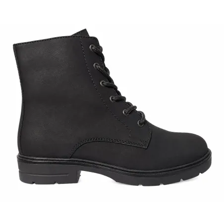 Bottines à lacets Doke noires en cuir pour femme