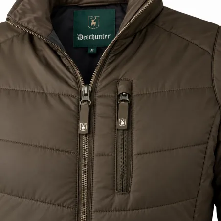 Veste chauffante femme marron taille 36/38 avec système chauffant intégré
