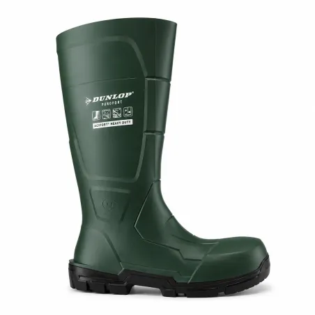 Bottes Dunlop JobGUARD vertes en Acifort O4 | Ducatillon