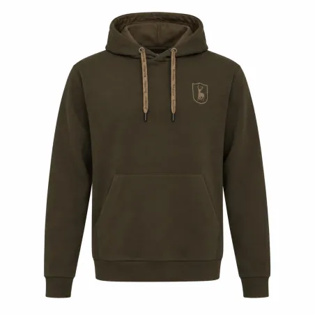 Sweat à capuche Deerhunter vert coton polyester 330 g/m²