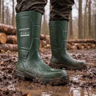 Bottes Dunlop JobGUARD vertes en Acifort O4 | Ducatillon