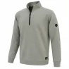 Sweat Saïka gris pour homme à col zippé, intérieur gratté