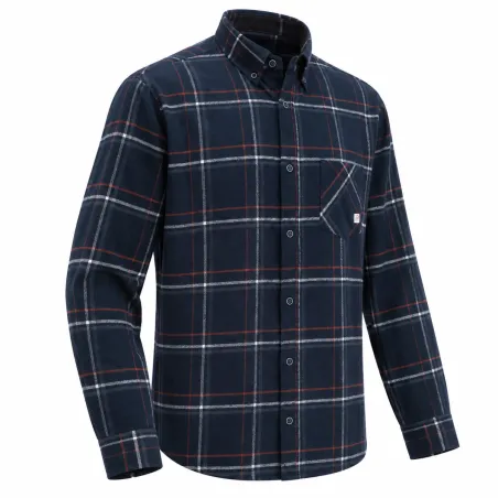 Chemise homme Sweet bleu marine flanelle grattée 200 g/m²