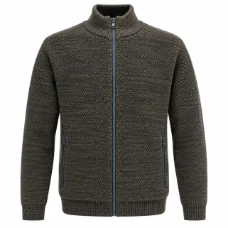 Gilet Galéo marron à manches longues doublé micropolaire