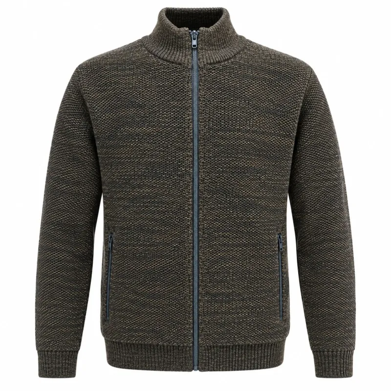 Gilet Galéo marron à manches longues doublé micropolaire