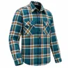 Surchemise homme Soha indigo micropolaire à carreaux | Ducatillon