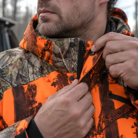 Veste Grand Nord Percussion imperméable orange | Ducatillon