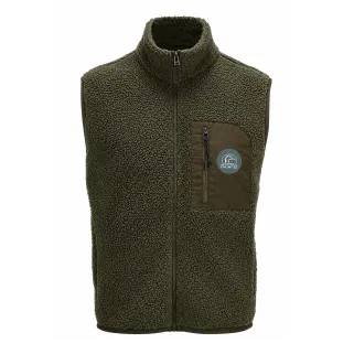 Gilet Gabion Unlimited Fury vert en polaire sherpa | Ducatillon