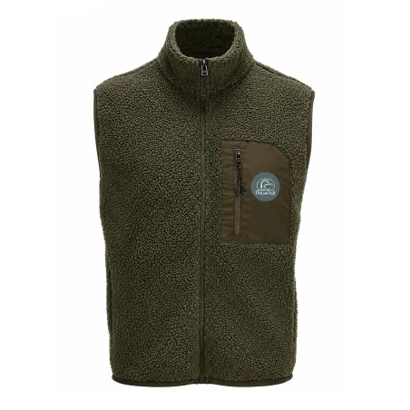 Gilet Gabion Unlimited Fury vert en polaire sherpa | Ducatillon