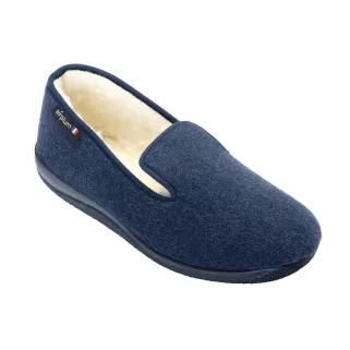 Chaussons Homme Fourrés Walas Bleu Marine - Confort Mémoire de Forme